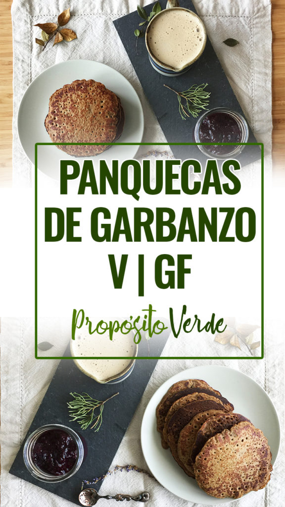 panquecas de garbanzo, veganas y libres de gluten