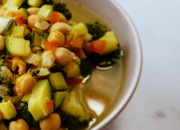 Garbanzo Brocoli Zucchini Bowl