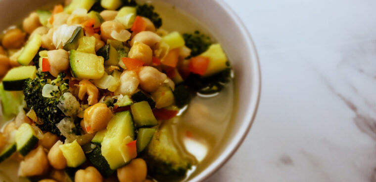 Garbanzo Brocoli Zucchini Bowl