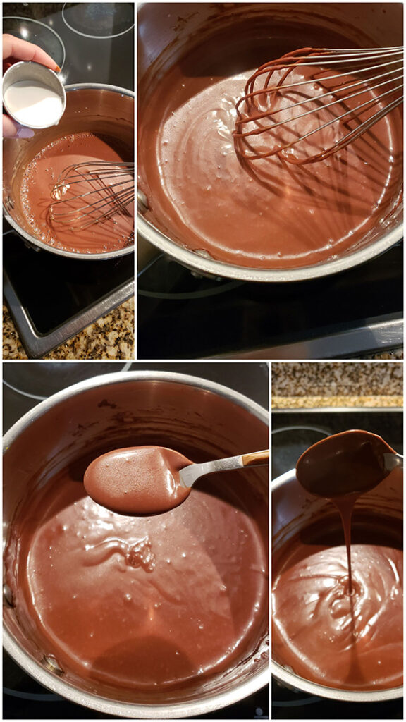 procedimiento pudin de chocolate