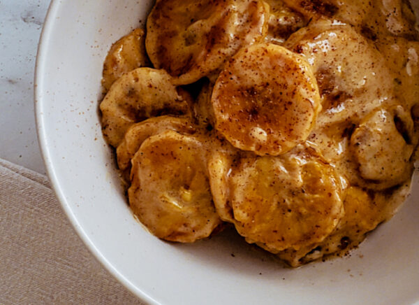 platanos en crema de coco