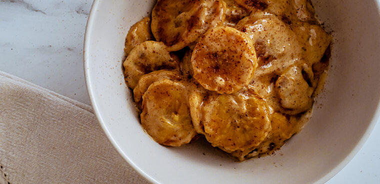 platanos en crema de coco